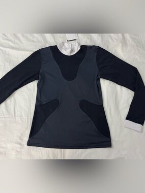 Cavalliera, New, Modern Dame show shirt, long sleeve, navy Medium